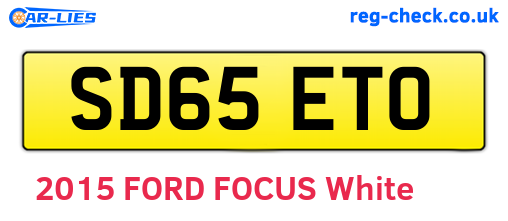 SD65ETO are the vehicle registration plates.