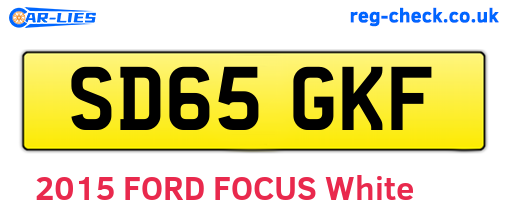 SD65GKF are the vehicle registration plates.