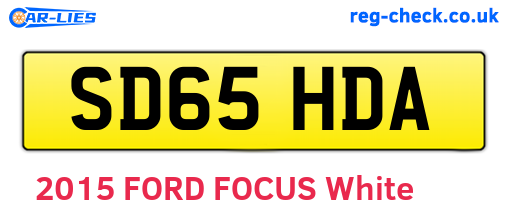 SD65HDA are the vehicle registration plates.