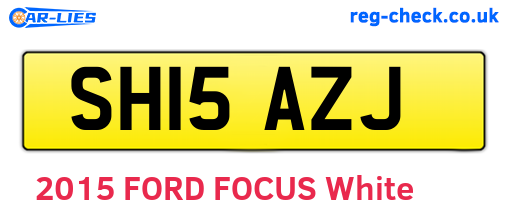 SH15AZJ are the vehicle registration plates.