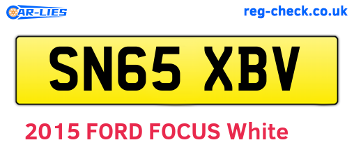 SN65XBV are the vehicle registration plates.