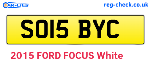 SO15BYC are the vehicle registration plates.