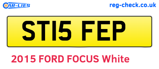 ST15FEP are the vehicle registration plates.