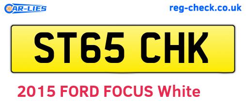 ST65CHK are the vehicle registration plates.