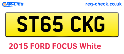 ST65CKG are the vehicle registration plates.