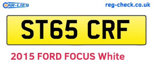 ST65CRF are the vehicle registration plates.