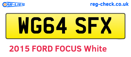 WG64SFX are the vehicle registration plates.