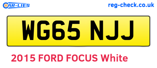 WG65NJJ are the vehicle registration plates.