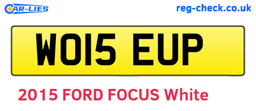 WO15EUP are the vehicle registration plates.