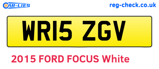 WR15ZGV are the vehicle registration plates.