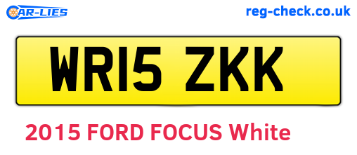 WR15ZKK are the vehicle registration plates.