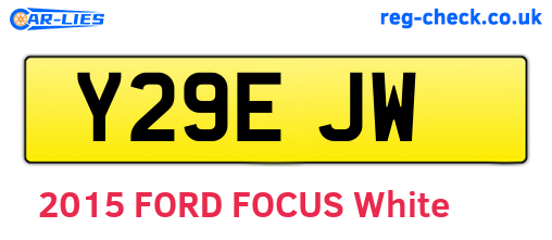 Y29EJW are the vehicle registration plates.