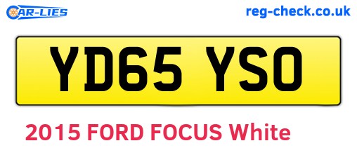 YD65YSO are the vehicle registration plates.