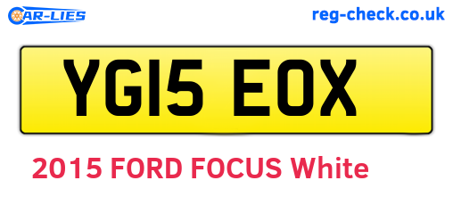 YG15EOX are the vehicle registration plates.