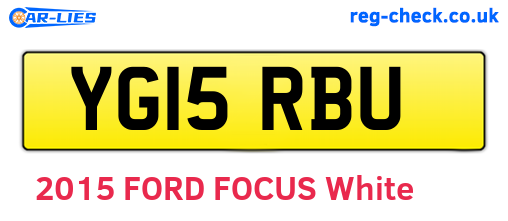 YG15RBU are the vehicle registration plates.