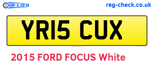 YR15CUX are the vehicle registration plates.