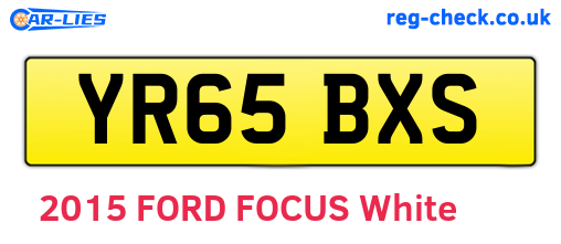 YR65BXS are the vehicle registration plates.