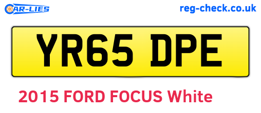 YR65DPE are the vehicle registration plates.