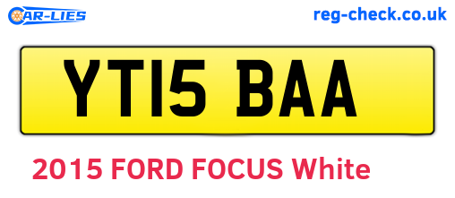 YT15BAA are the vehicle registration plates.