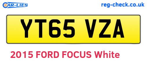 YT65VZA are the vehicle registration plates.