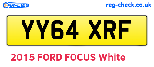 YY64XRF are the vehicle registration plates.