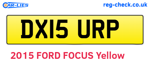 DX15URP are the vehicle registration plates.