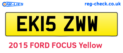 EK15ZWW are the vehicle registration plates.