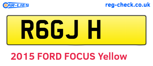 R6GJH are the vehicle registration plates.