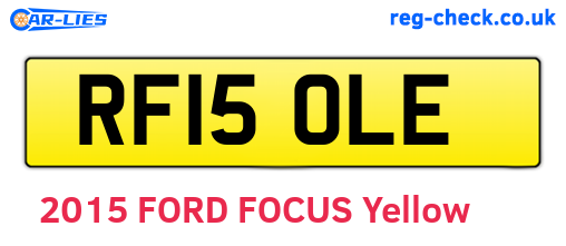 RF15OLE are the vehicle registration plates.