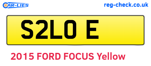 S2LOE are the vehicle registration plates.