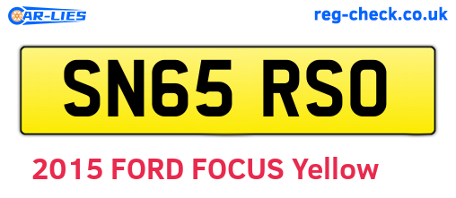 SN65RSO are the vehicle registration plates.