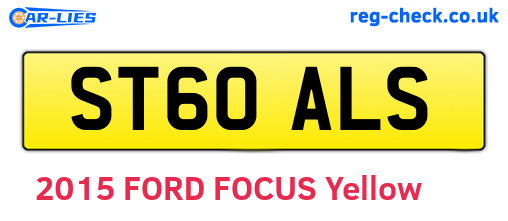 ST60ALS are the vehicle registration plates.