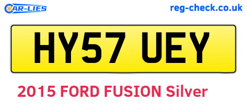 HY57UEY are the vehicle registration plates.