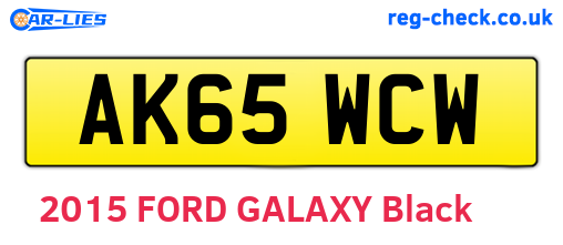 AK65WCW are the vehicle registration plates.
