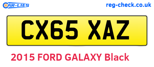 CX65XAZ are the vehicle registration plates.