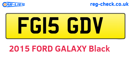FG15GDV are the vehicle registration plates.
