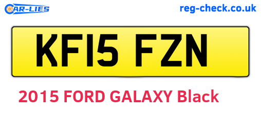 KF15FZN are the vehicle registration plates.