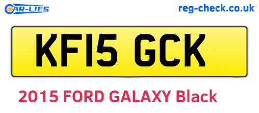 KF15GCK are the vehicle registration plates.