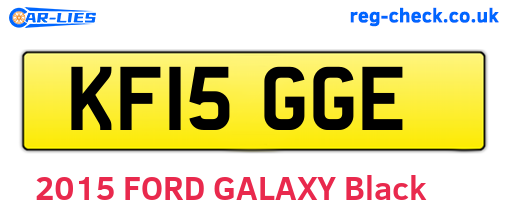 KF15GGE are the vehicle registration plates.