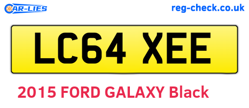 LC64XEE are the vehicle registration plates.