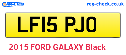 LF15PJO are the vehicle registration plates.