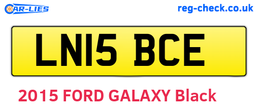LN15BCE are the vehicle registration plates.