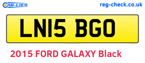 LN15BGO are the vehicle registration plates.