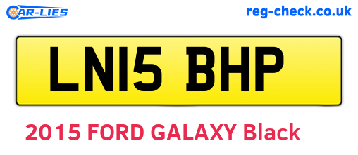 LN15BHP are the vehicle registration plates.