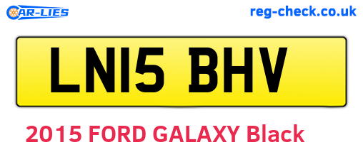 LN15BHV are the vehicle registration plates.