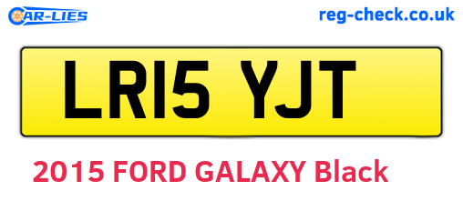 LR15YJT are the vehicle registration plates.