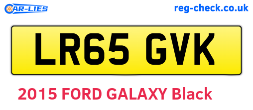 LR65GVK are the vehicle registration plates.