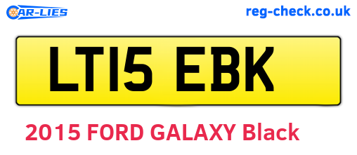 LT15EBK are the vehicle registration plates.