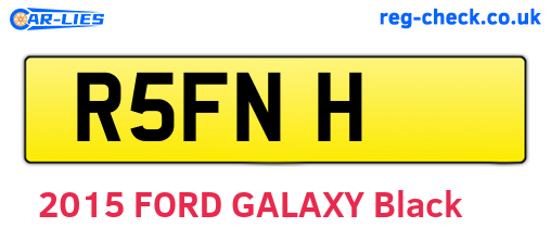 R5FNH are the vehicle registration plates.