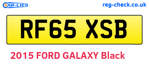 RF65XSB are the vehicle registration plates.